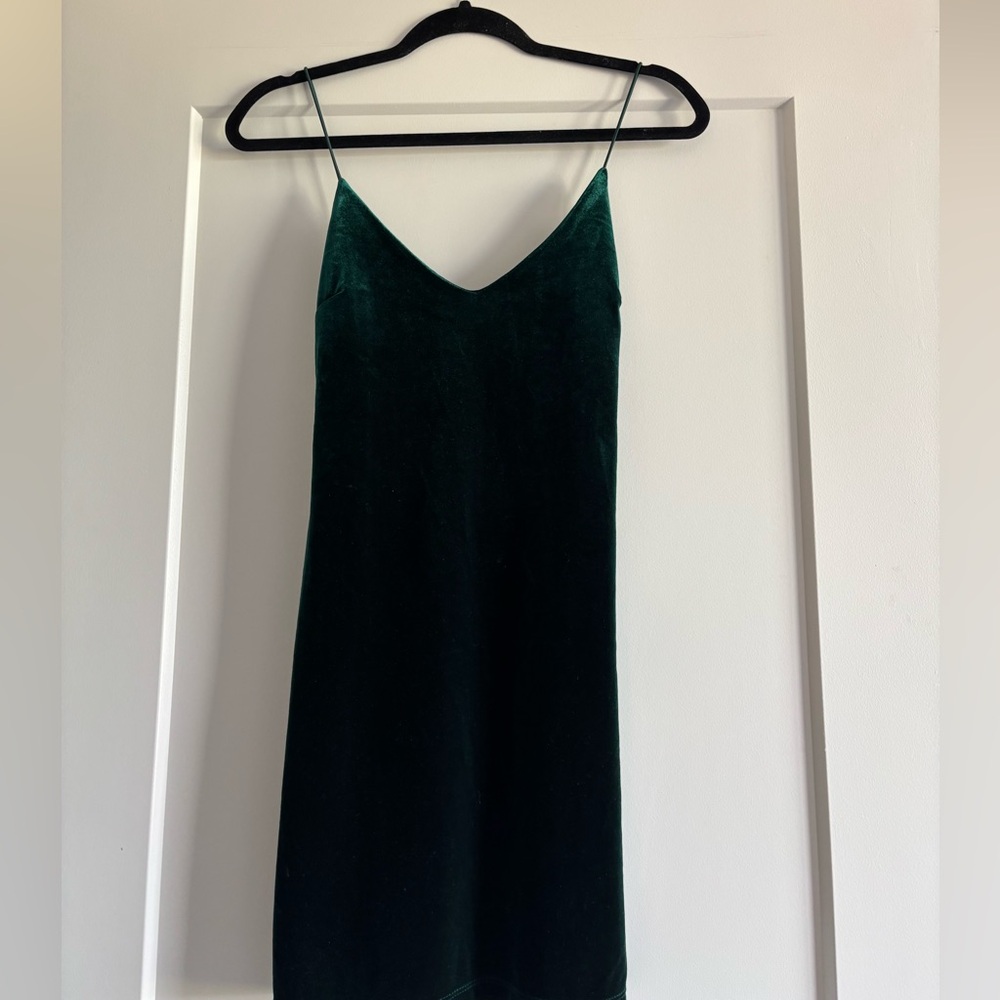 Forever 21 Forest Green Velvet dress